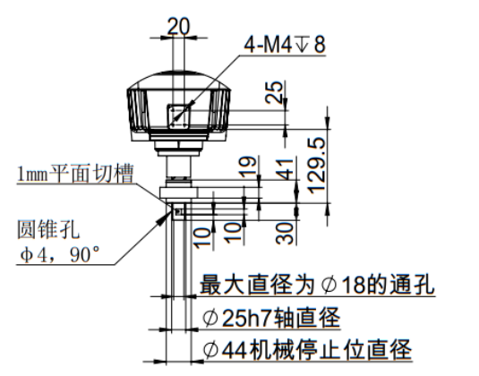 丝杆末端安装尺寸图